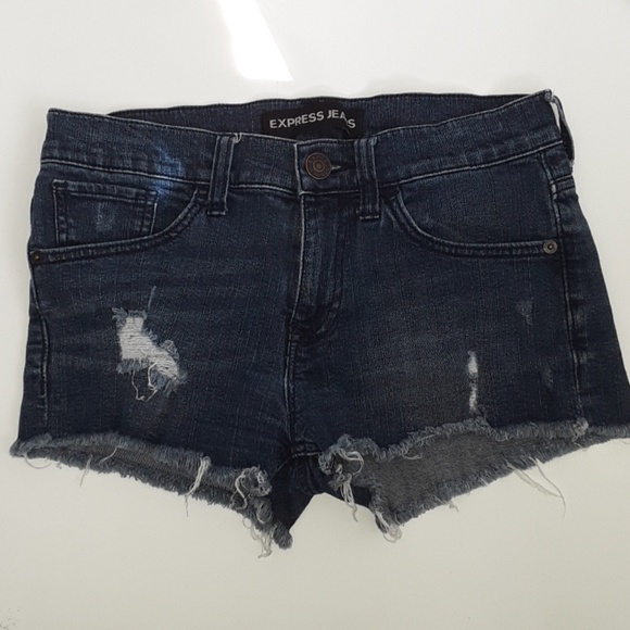 Express Jean distressed ripped shorts - Picture 2 of 6